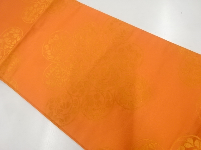 JAPANESE KIMONO / VINTAGE HIRAKI NAGOYA OBI / WOVEN ARABESQUE